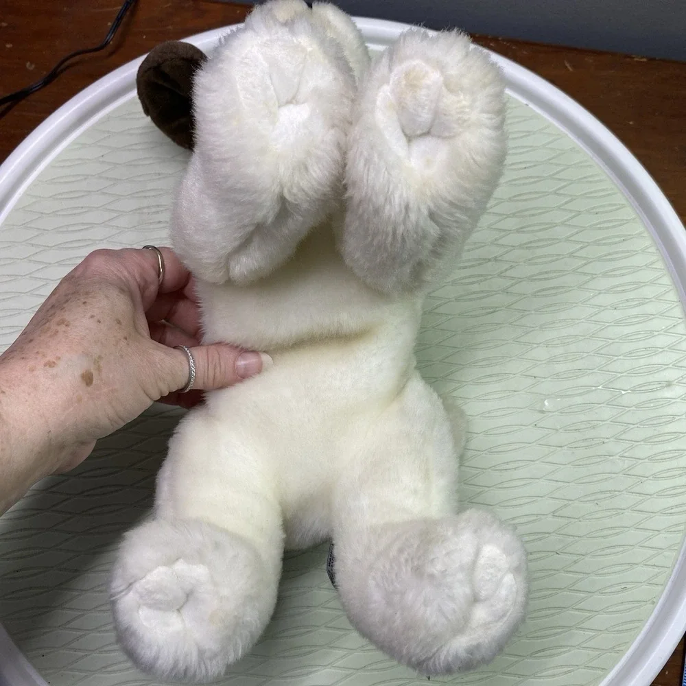 Vintage Aurora St. Bernard Plush Brown/Black/White Dog Stuffed Animal 12